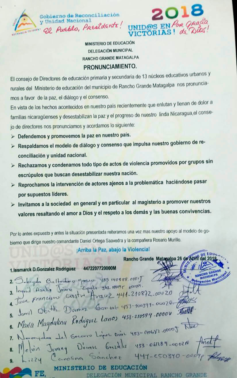 PRONUNCIAMIENTOS